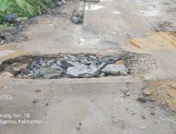 Proyek Box Culvert Misterius di Desa Berlimang Sambas Jebol Kurang dari Sebulan, Warga Pertanyakan Asal Usulnya