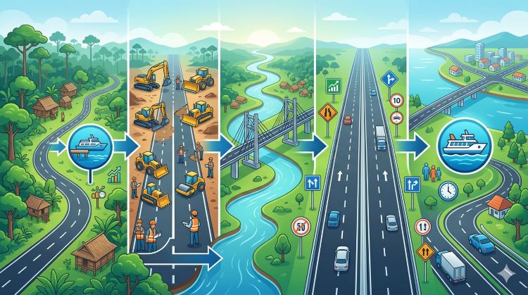 Pelebaran ruas Jalan Nasional Dermaga Ferry Piasak-Tayan Hilir Kalimantan Barat tuntas dikerjakan. Proyek multi years senilai Rp120,3 miliar ini memantapkan konektivitas Kalbar-Kalteng.