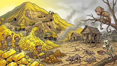 Kasus tambang emas ilegal di di Desa Simoncol, Kecamatan Batang Tarang, Kabupaten Sanggau Kalimantan Barat kembali bernyanyi. Alat berat mengaum, aparat tersenyum, dan upeti mengalir deras bak sungai surga.