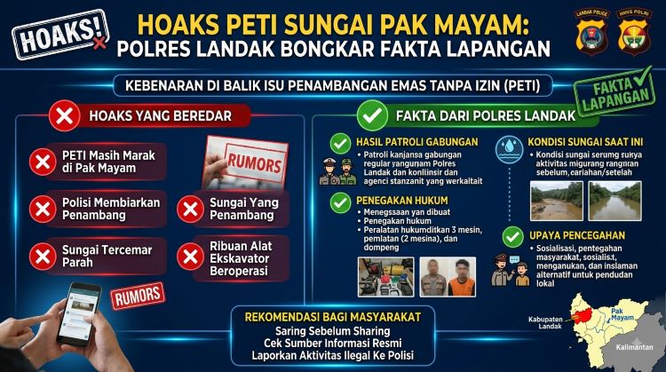 Penjelasan lengkap verifikasi isu tambang ilegal Desa Pak Mayam Kabupaten Landak. Simak panduan literasi digital guna mencegah disinformasi siber.
