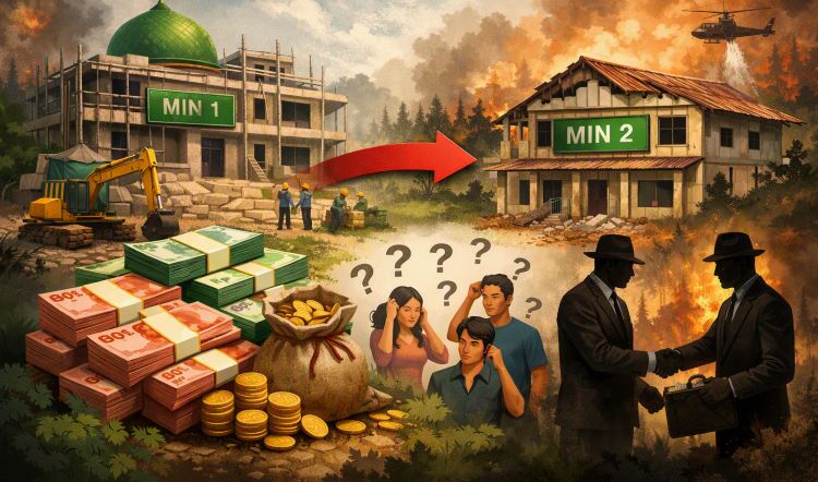 Proyek rehabilitasi madrasah Rp59 Miliar tercatat atas nama MIN 2 Mempawah, namun dikerjakan di MIN 1. Warga bingung, diduga ada pengalihan anggaran dan dugaan mafia proyek di Kabupaten Mempawah Kalimantan Barat.